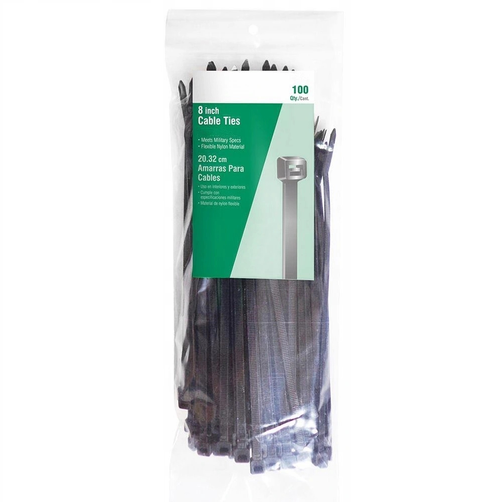 OPASKI ZACISKOWE KABLOWE TRYTKI UV CZARNE 2,5x200