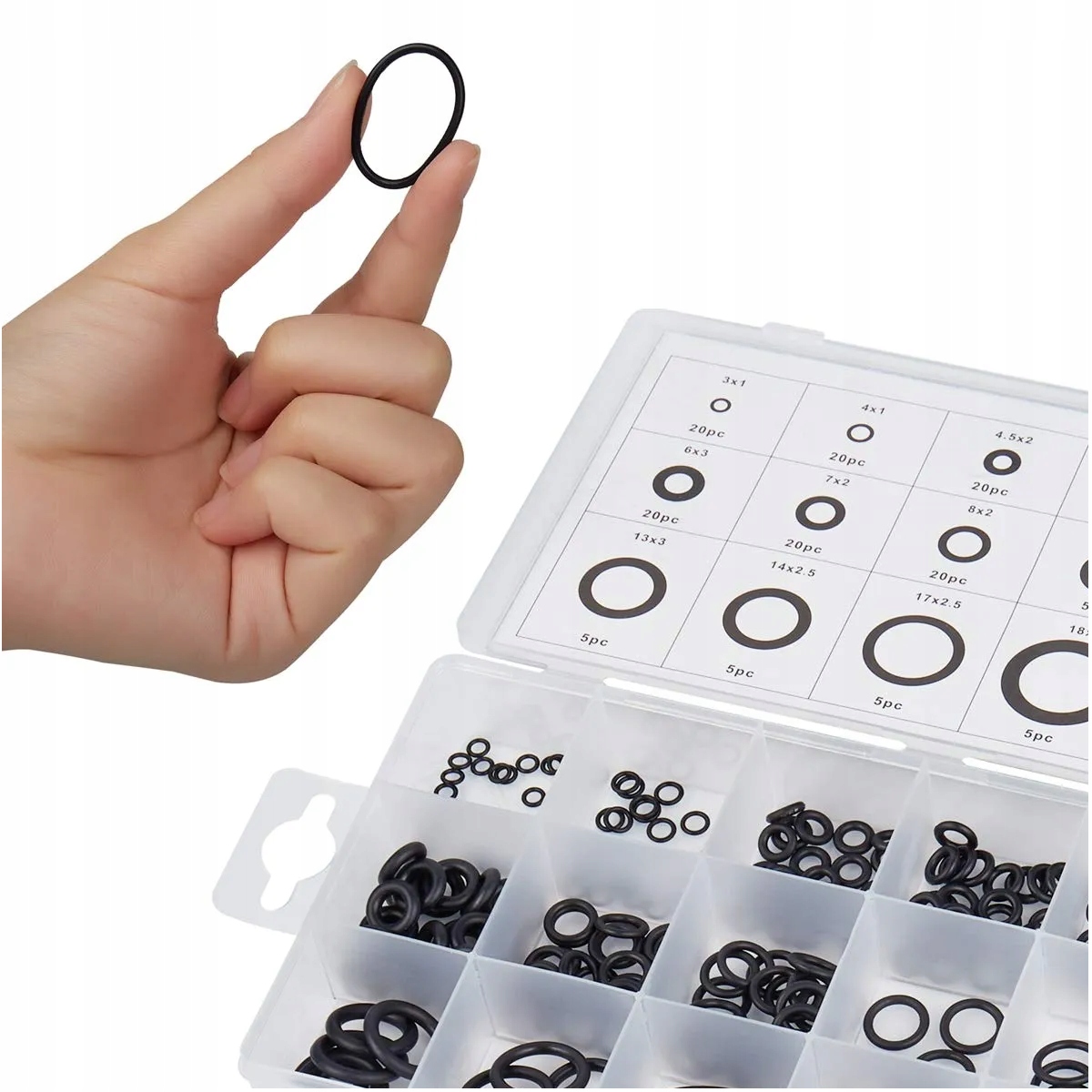 ORINGI USZCZELKI GUMKI ZESTAW ORINGÓW KASETKA 225 - obrazek 6