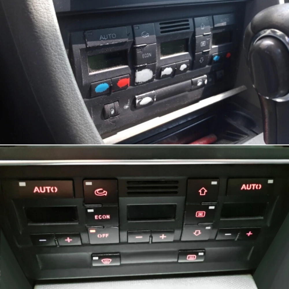 NAKLEJKI NAPRAWCZE NA PANEL KLIMY DO AUDI A4 B6 B7 - obrazek 5