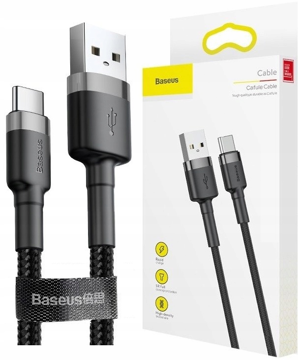 Kabel USB-C Type C Quick Charge Baseus QC3.0 2A Transfer i Ładowanie 3M - obrazek 9