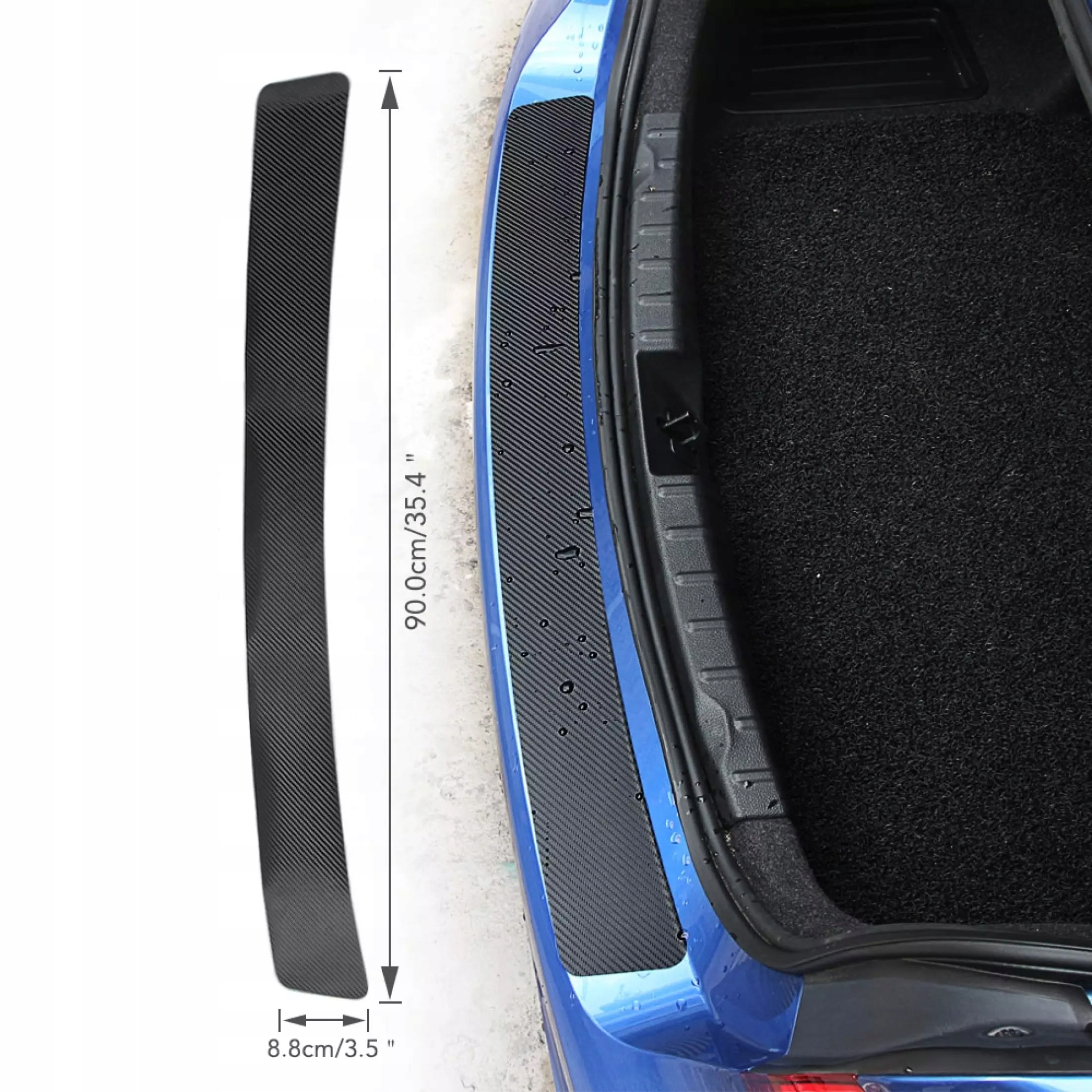 NAKLEJKA ZABEZPIECZAJĄCA FOLIA OCHRONNA NA TYLNY ZDERZAK CARBON 90x8,8cm - obrazek 5