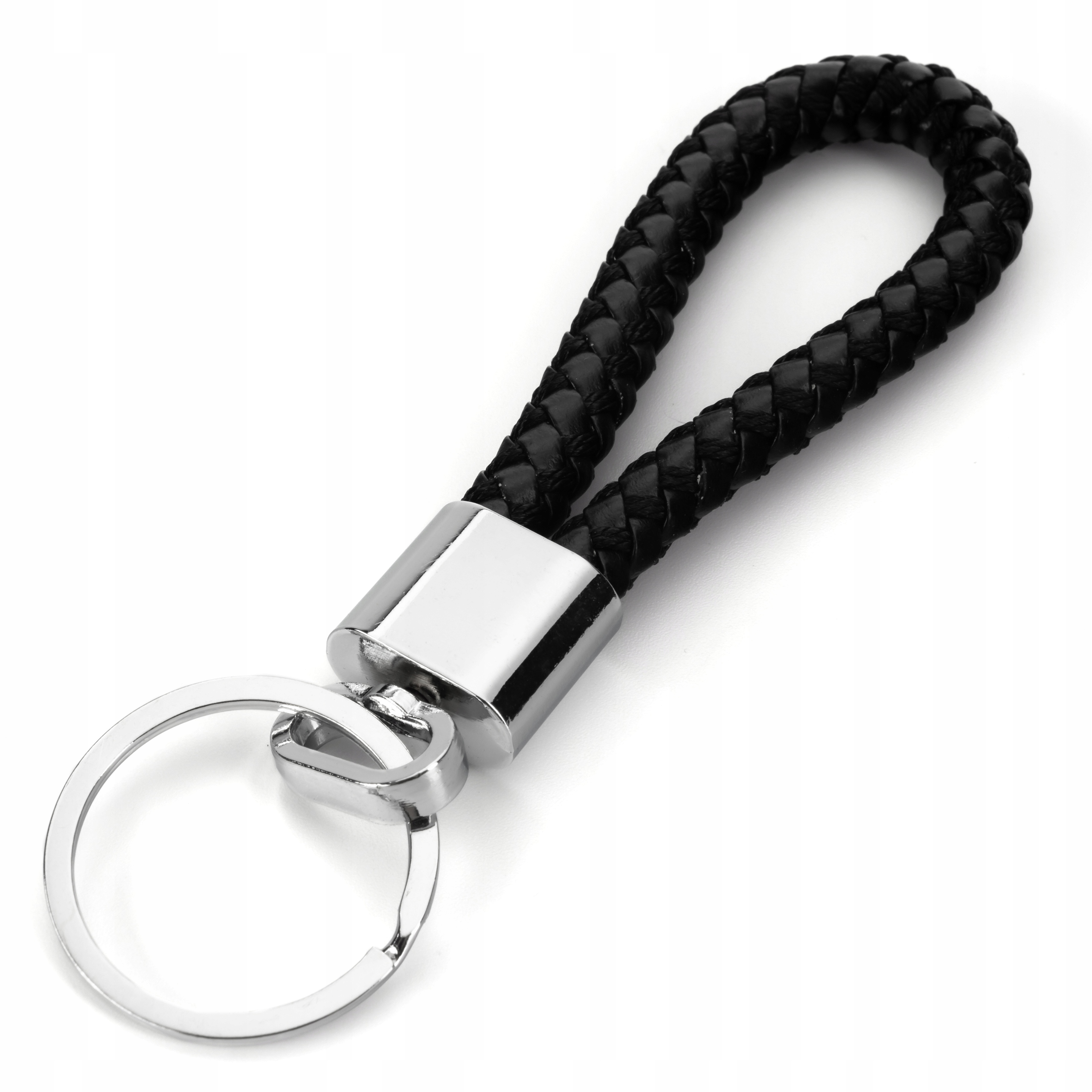 BRELOK NYLONOWY ZAWIESZKA SMYCZKA DO KLUCZY CZARNY