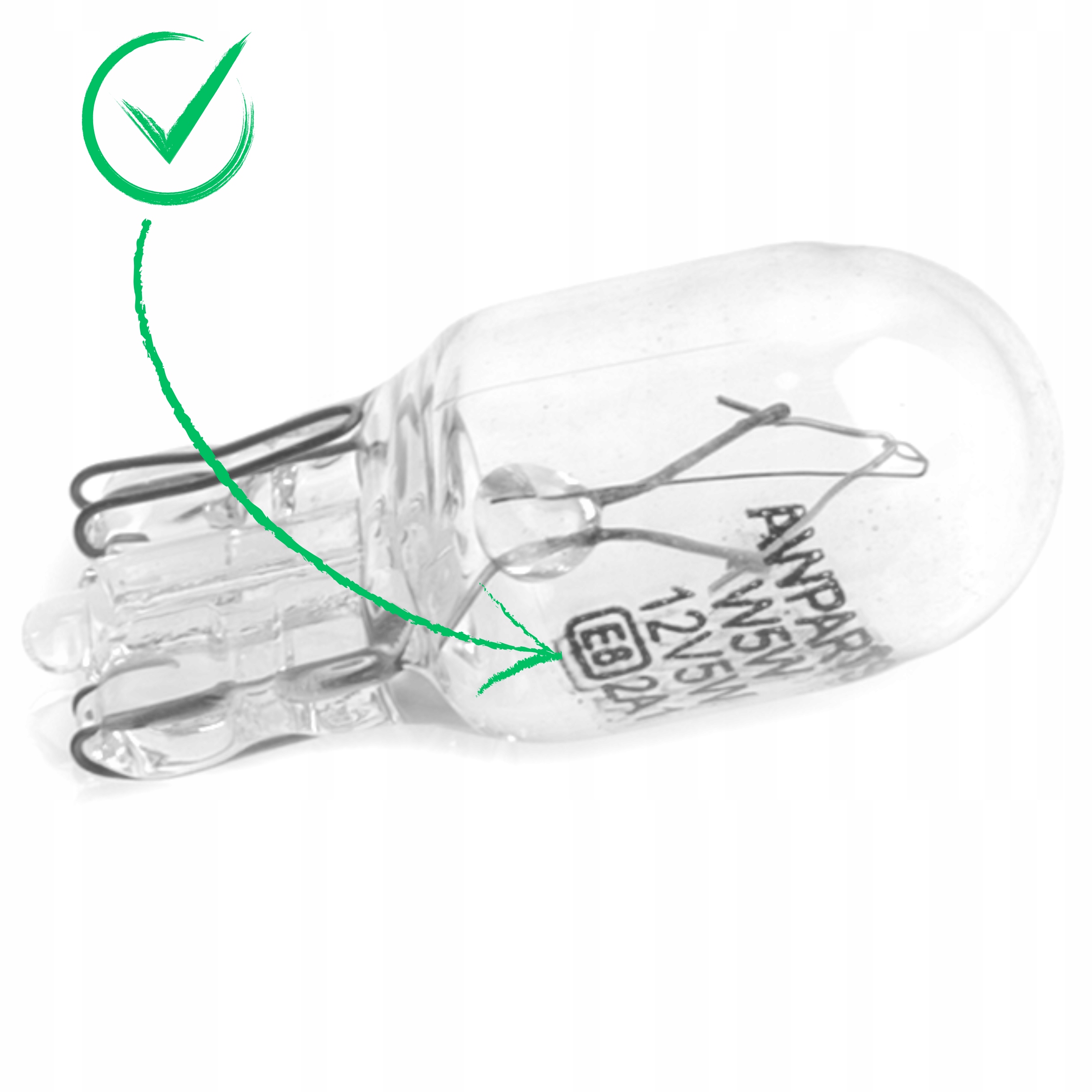 10x ŻARÓWKA W5W 12V BIAŁA ŚWIATŁA POZYCYJNE POSTOJOWE HOMOLOGACJA ECE E8 - obrazek 4