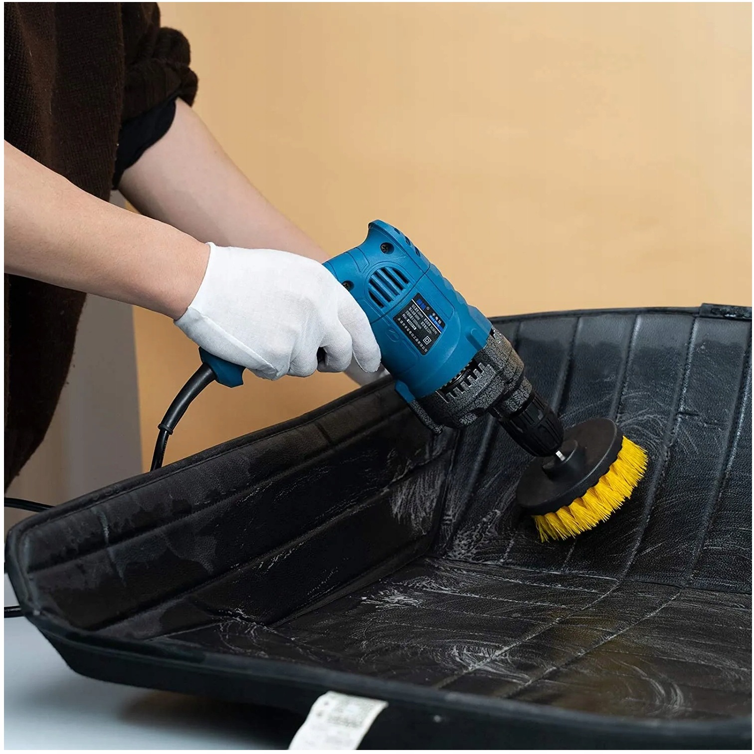 SZCZOTKI SPRZĄTAJĄCE DO CZYSZCZENIA NA WIERTARKĘ WKRĘTARKĘ PADY ZESTAW 3x - obrazek 10