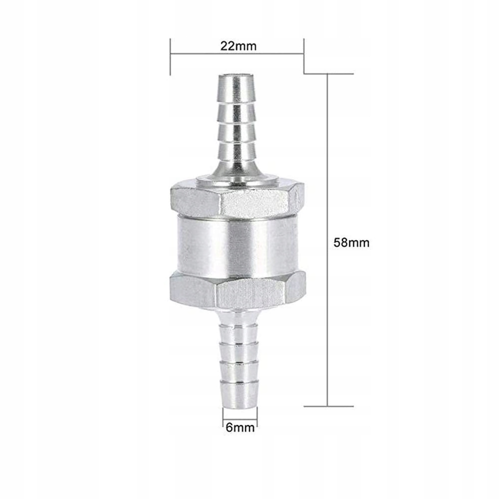 ZAWOR ZWROTNY POMPY PALIWA METALOWY ZAWOREK 6mm - obrazek 2