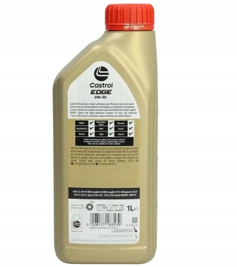 Olej Silnikowy Castrol Edge 0W30 1L Benzyna Diesel 0W-30 BMW Opel Toyota - obrazek 5