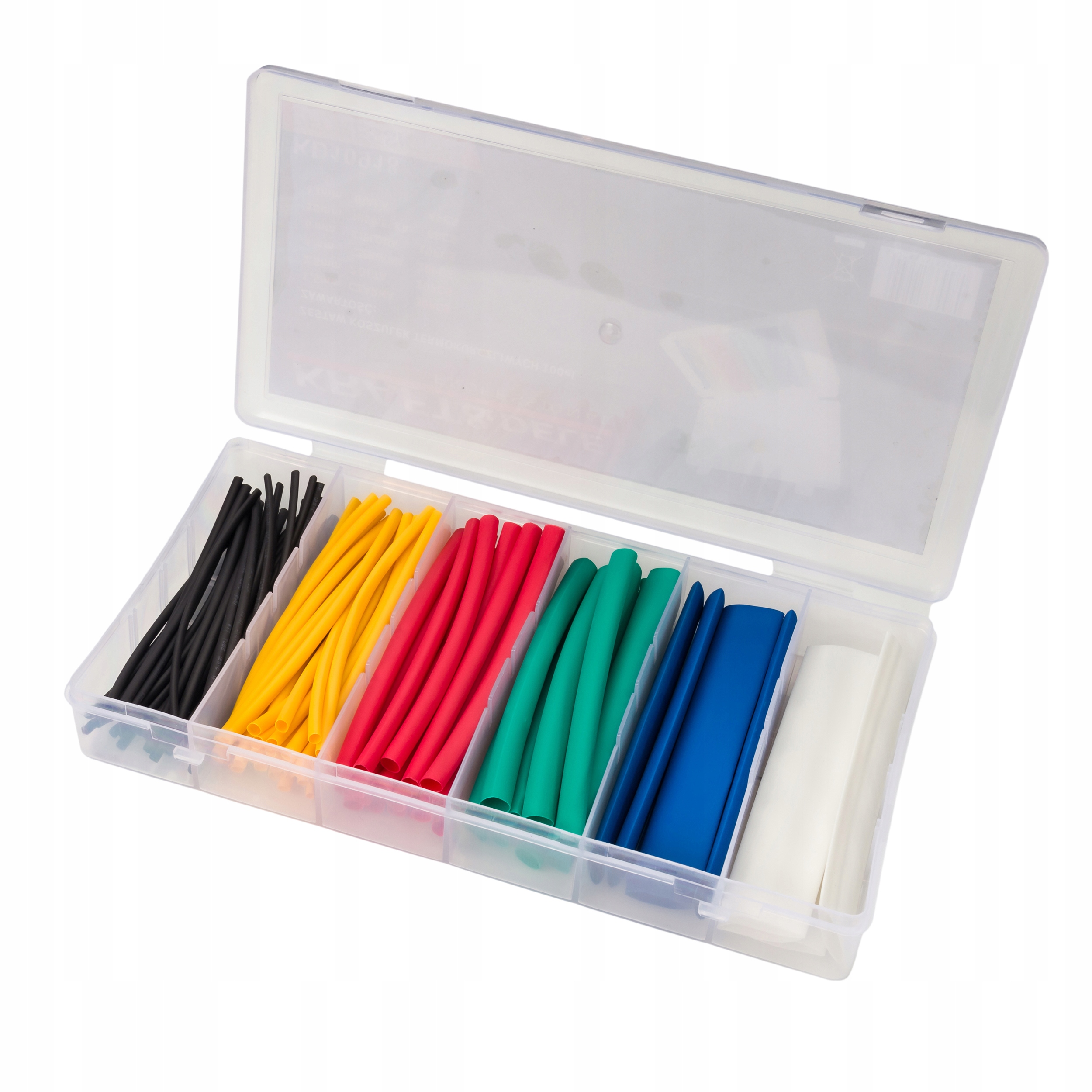 ZESTAW RUREK RURKI TERMOKURCZLIWE 100SZT KOLOROWE KD10918